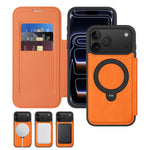 MagSafe Compatible Leather Flip Case for iPhone 17 Series