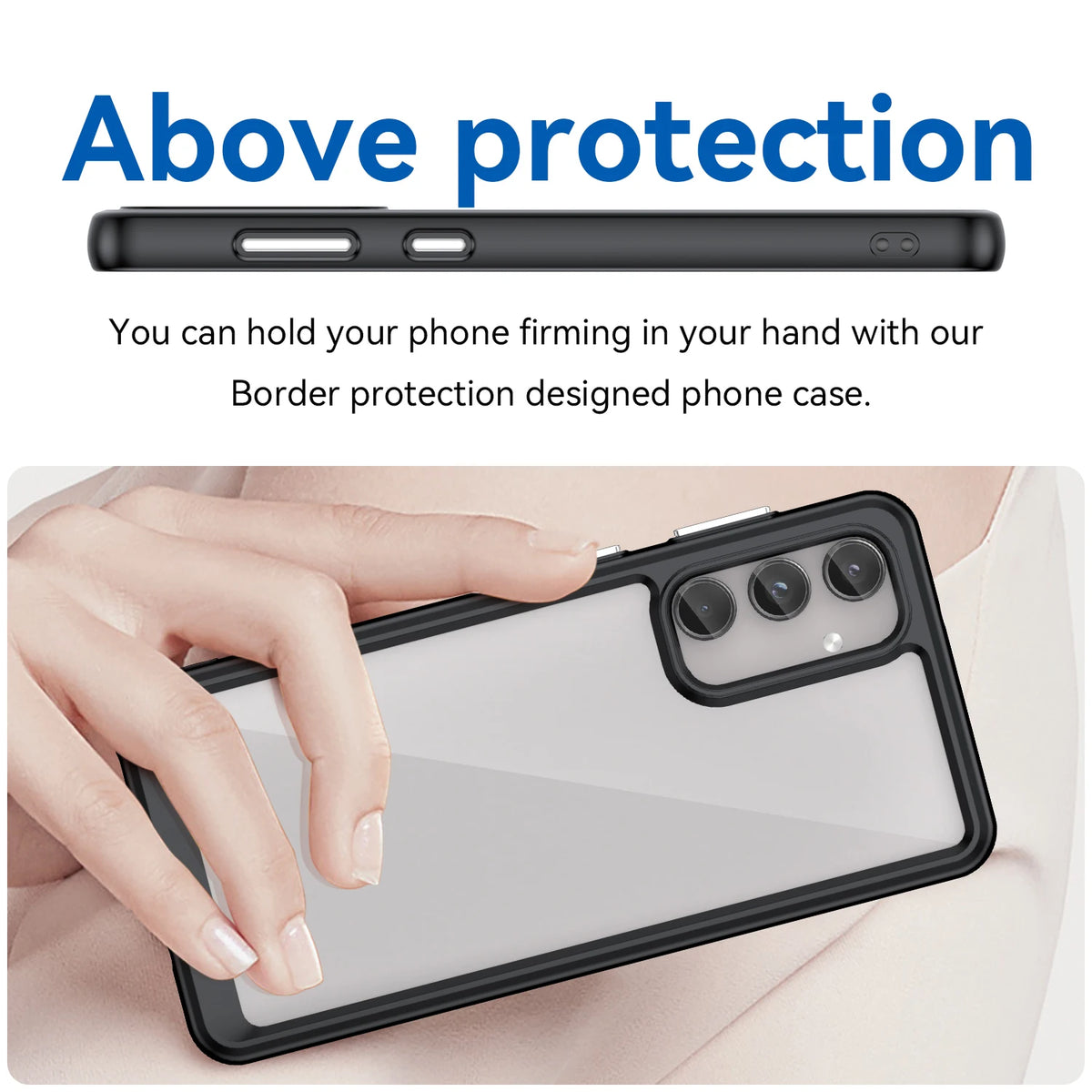 Colored Frame Transparent Bumper Case for Samsung Galaxy A37