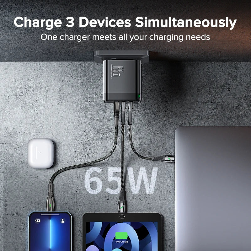 QOOVI 65W Fast Charging GaN Charger