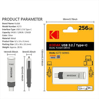 Kodak K273 OTG USB 3.0 Flash Drives