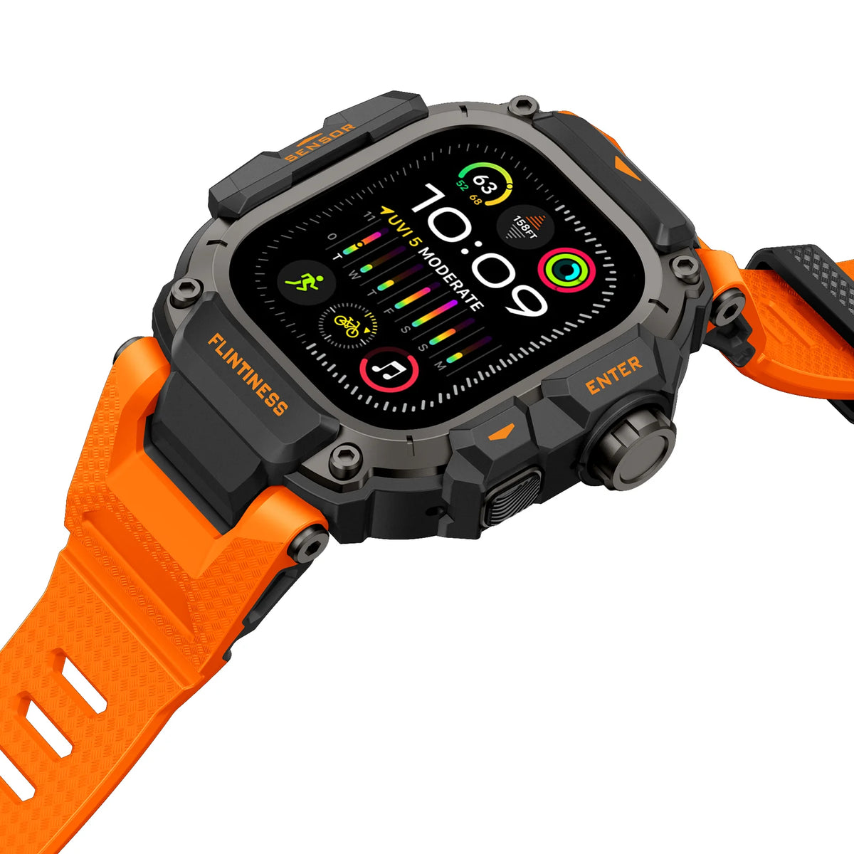 TPU Quick-Release Strap Case with Metal Bumper Protection for Apple Watch Ultra