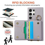 PU Leather Crossbody Wallet Case for Samsung Galaxy S24 Series