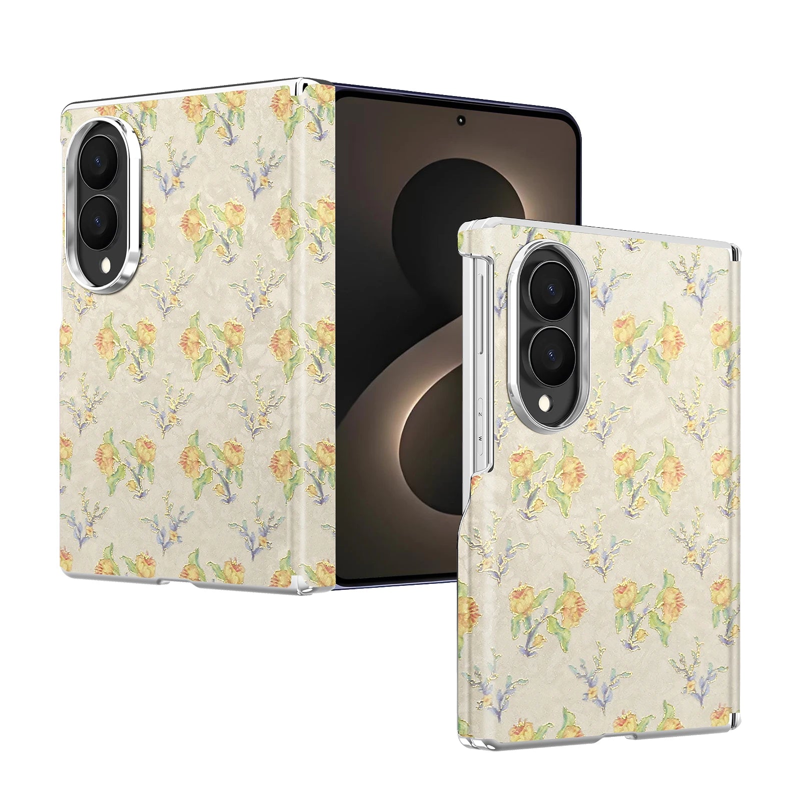 Premium Magnetic Floral Armor Case for Samsung Galaxy Z Fold 8