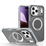 Matte Translucent MagSafe Case with 360° Rotatable Kickstand for iPhone 17 Series