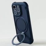 Matte MagSafe Case with 360° Rotating Ring Stand for iPhone 17 Series