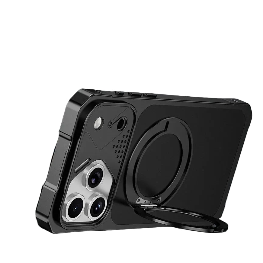 Aluminum Alloy MagSafe Case with 360° Rotating Bracket for iPhone 18 Series