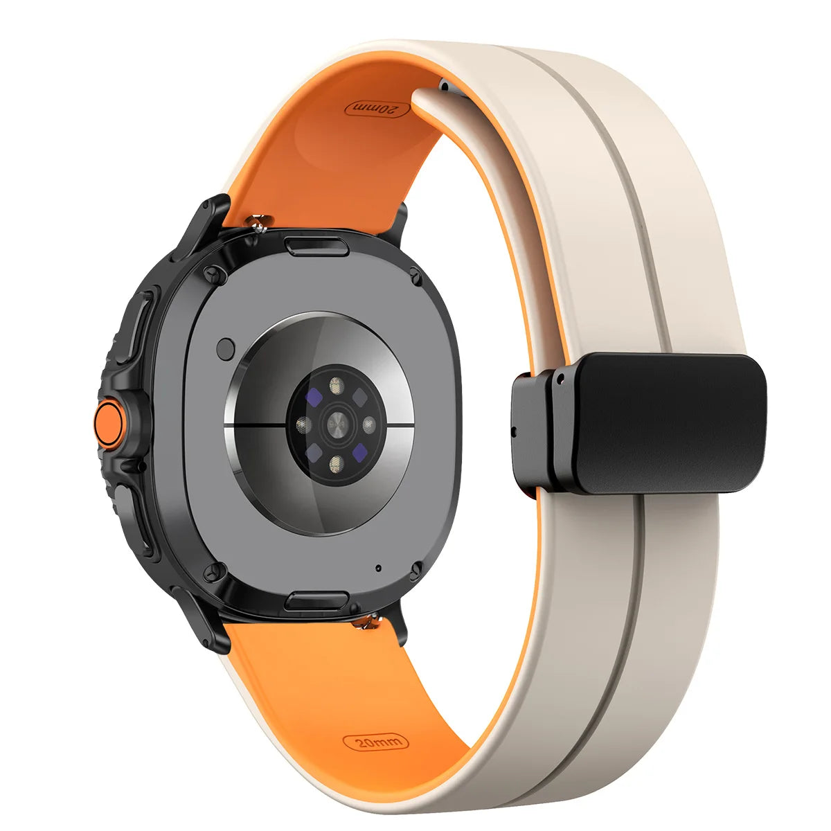 Silicone Magnetic Buckle Strap for Samsung Galaxy Watch 8 /  Galaxy Watch 8 Classic