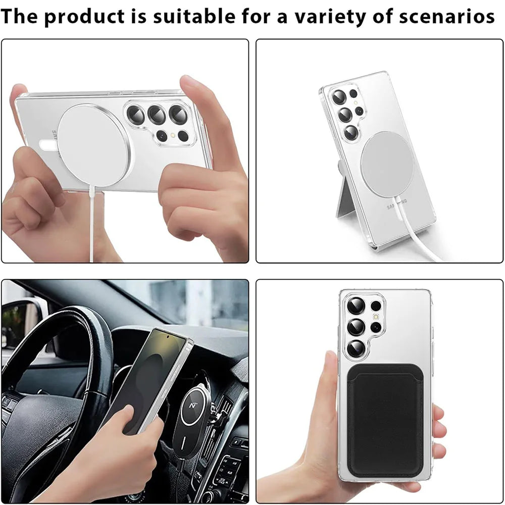 Clear Hard Magnetic Case for Samsung Galaxy S24 Series