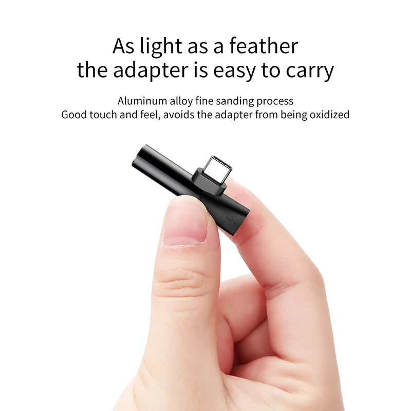 Baseus 2-in-1 USB Type-C to 3.5mm AUX Jack Audio Adapter