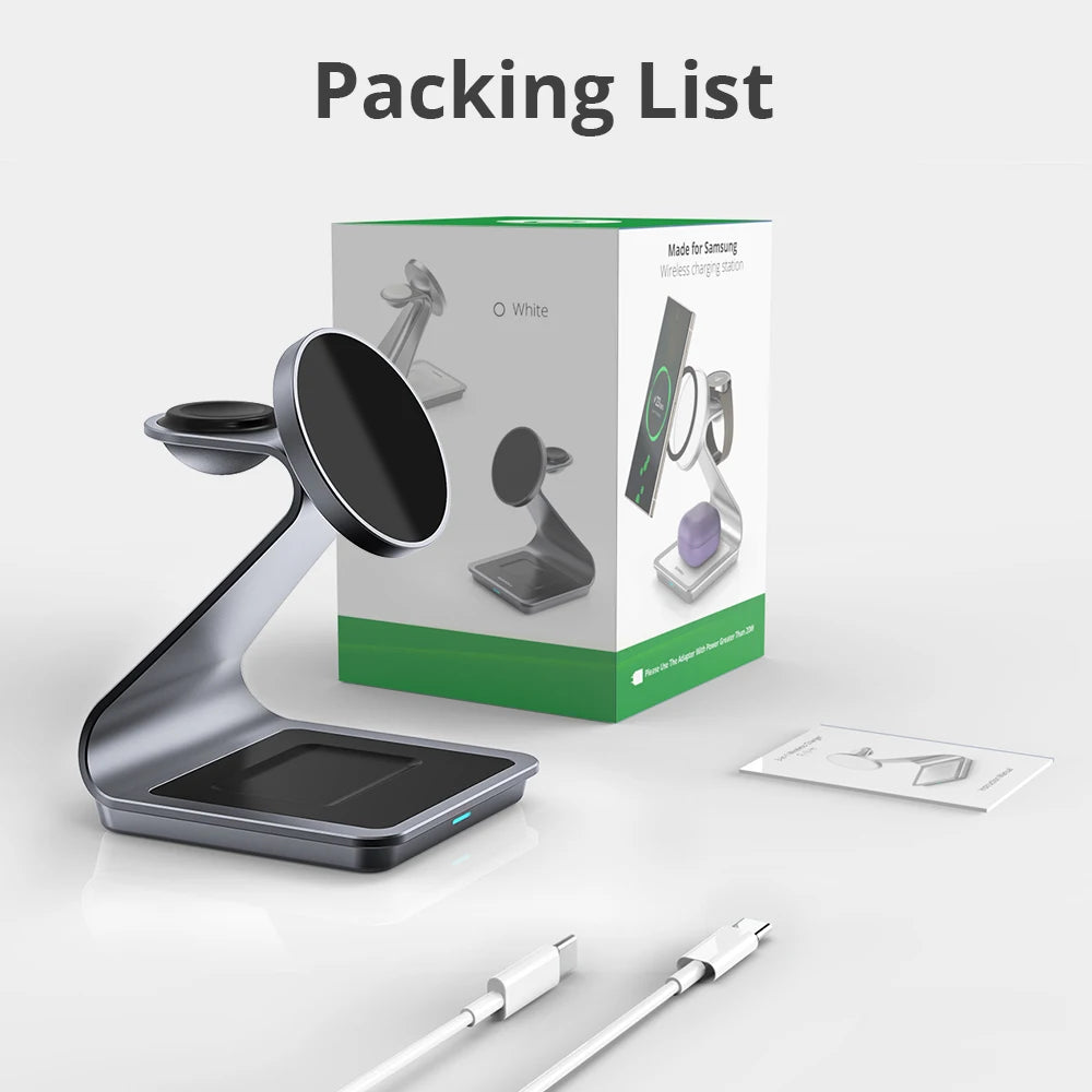 Bonola 3-in-1 Magnetic Wireless Charging Station for Samsung
