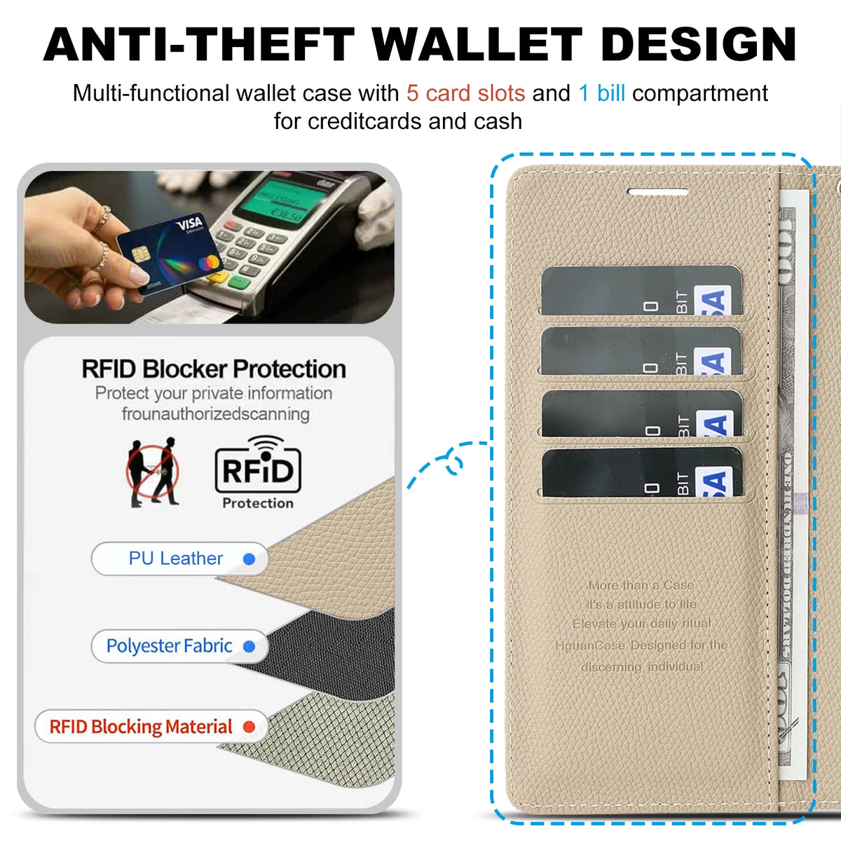 Luxury Fashion Flip Wallet Leather Case for Samsung Galaxy S26 Series