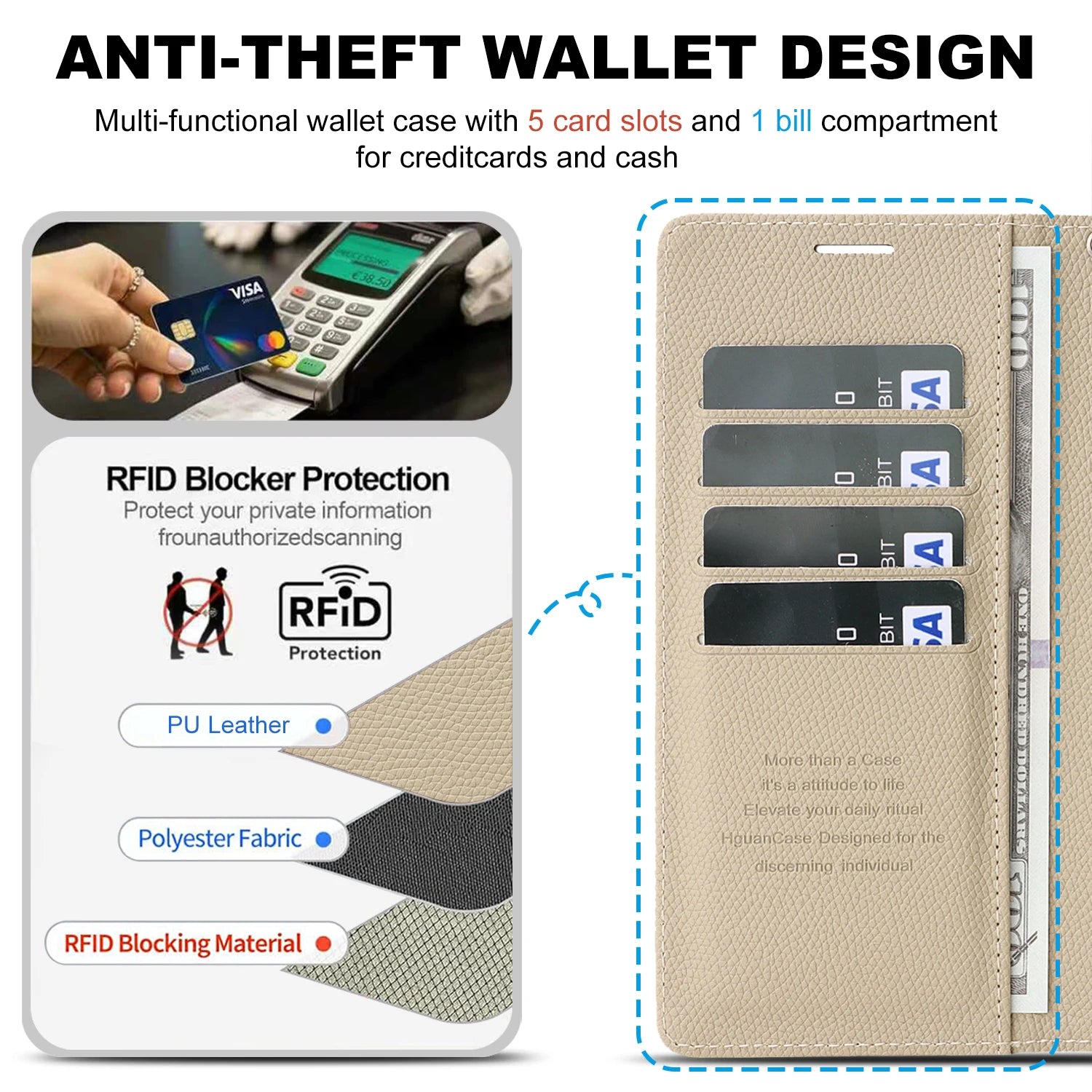 Luxury Fashion Flip Wallet Leather Case for Samsung Galaxy S26 Series