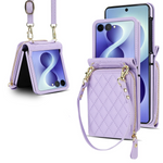 Premium Leather Wallet Cover with Zipper Card Pocket for Samsung Galaxy Z Flip 8