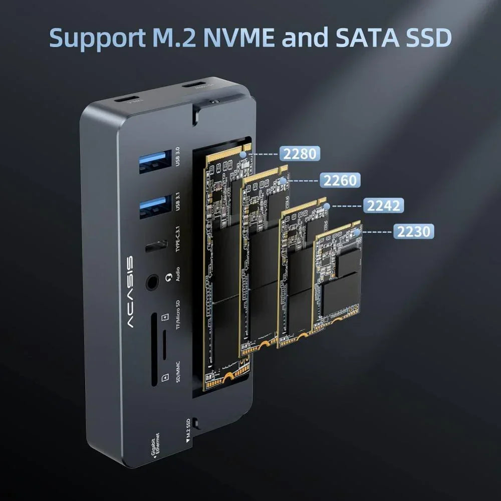 Acasis CM073 10-in-1 USB-C Dock with NVMe SSD Slot
