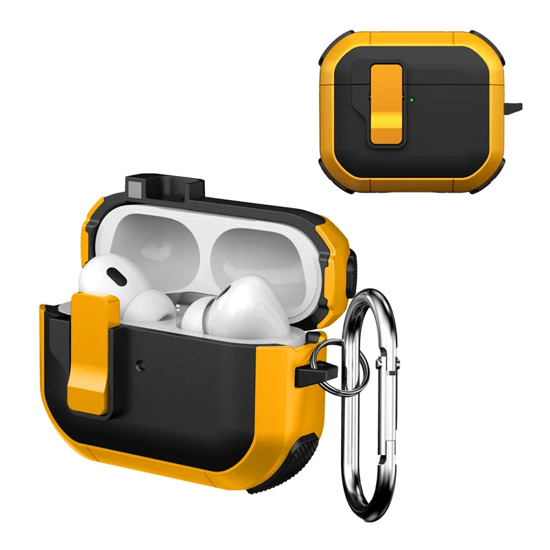 Self-Ejecting Magnetic Headphone Case with Carabiner for AirPods Pro