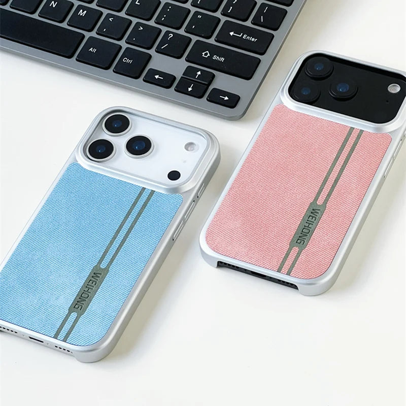 Matte Fabric Frosted Armor MagSafe Case for iPhone 17 Series