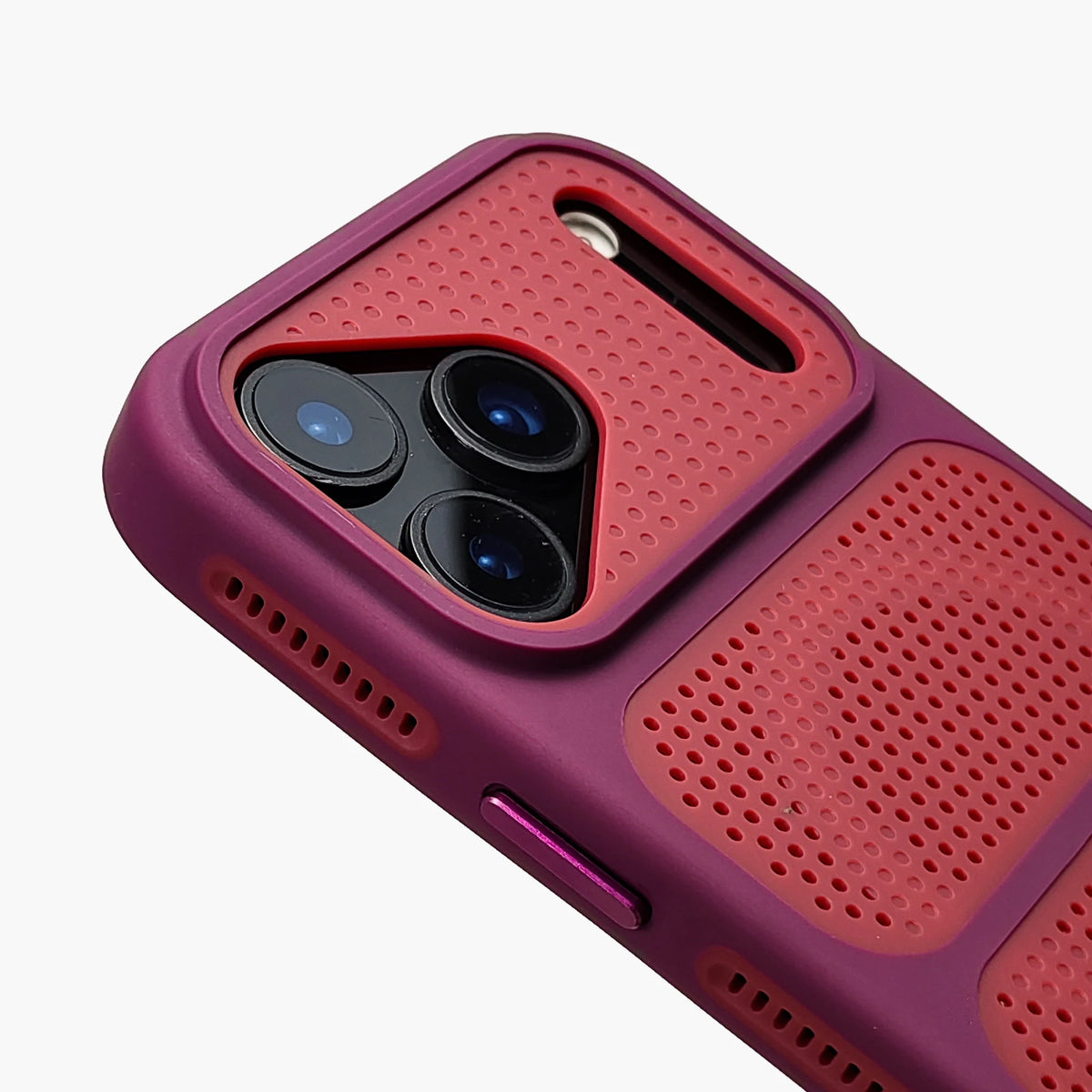 Heat Dissipation Perforated Hollow Bumper Case with Raised Camera Protection for iPhone 18 Series