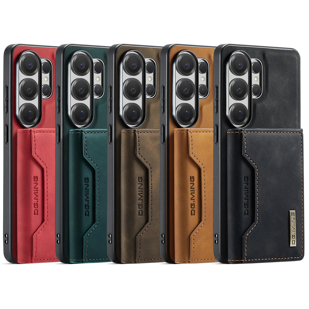 Detachable Magnetic Leather Wallet Case with Camera Ring Protection for Samsung Galaxy S26 Series
