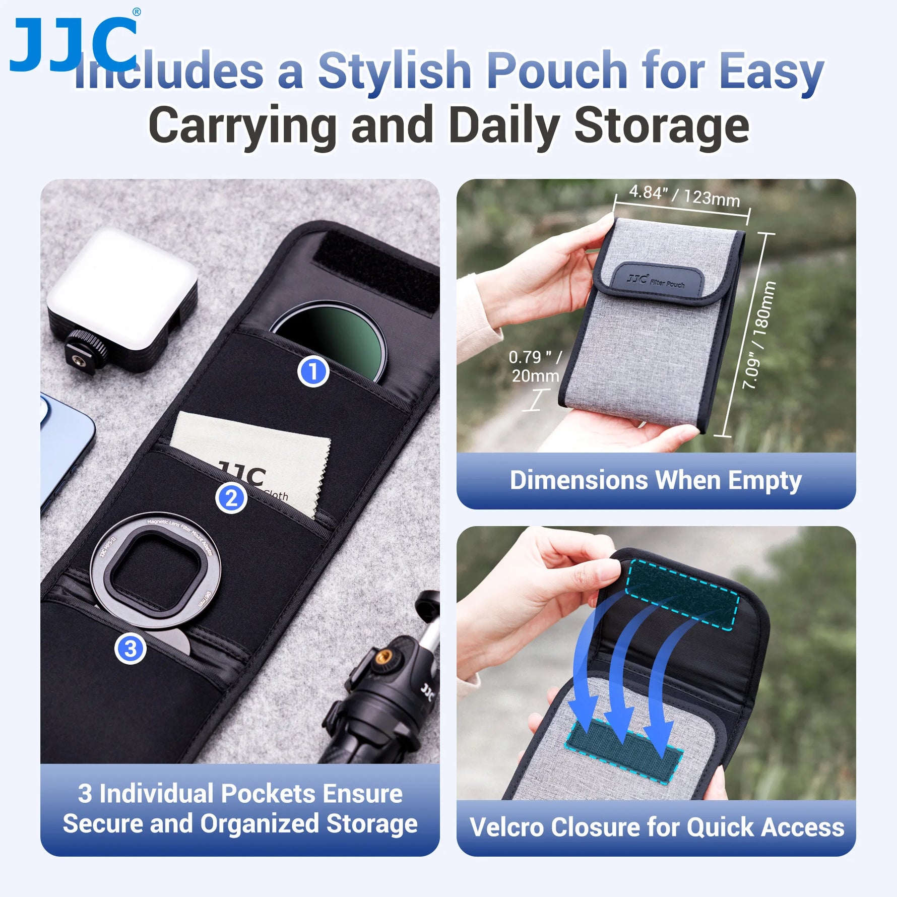 JJC 67mm Variable ND Filter Kit ND2–128 for iPhone