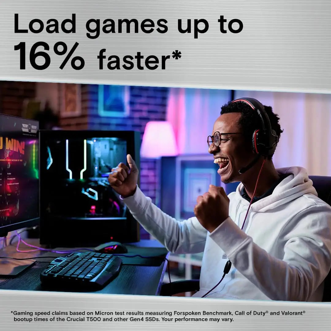 Crucial T500 1TB NVMe Gen4 M.2 SSD