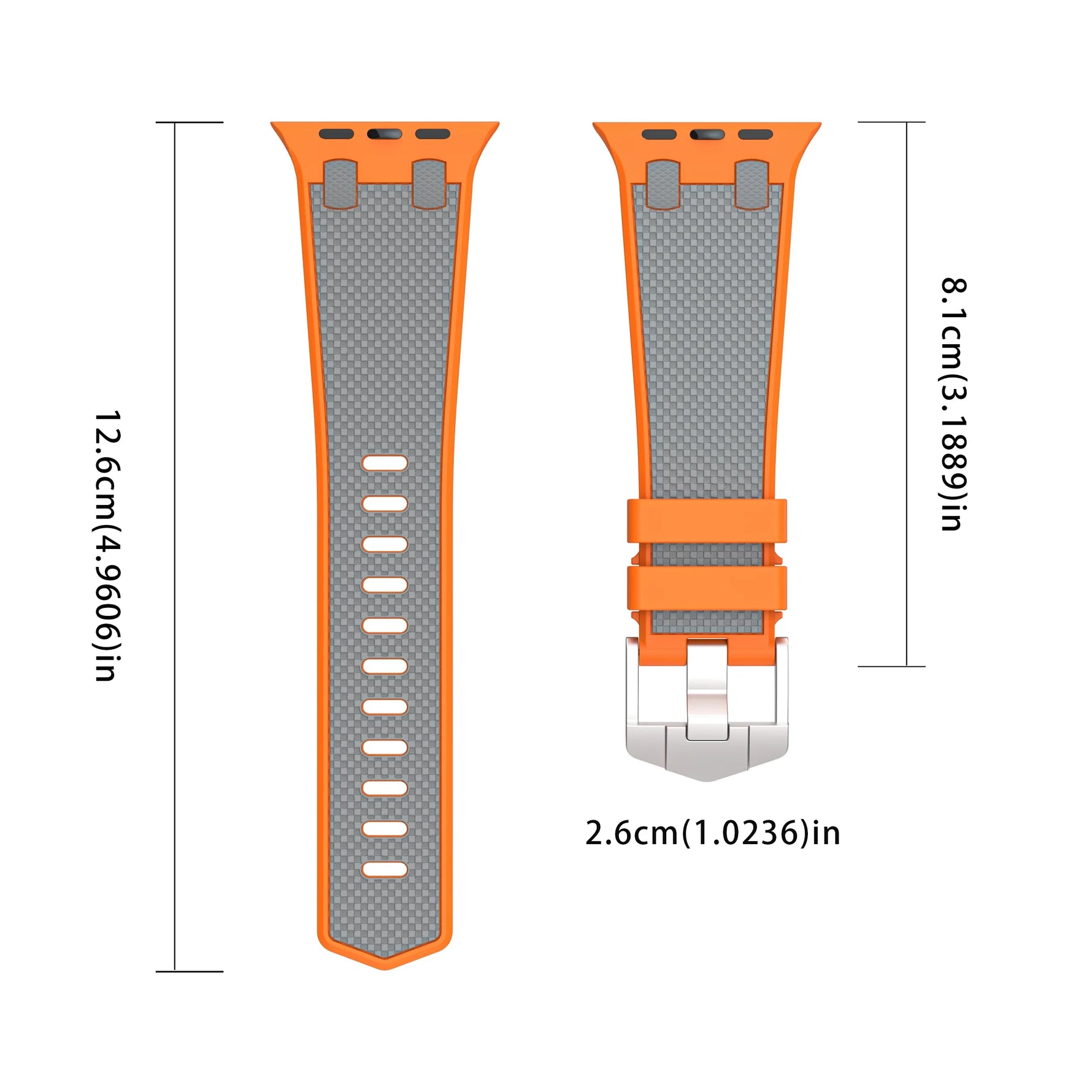 Carbon Fiber Pattern Silicone Sport Strap for Apple Watch