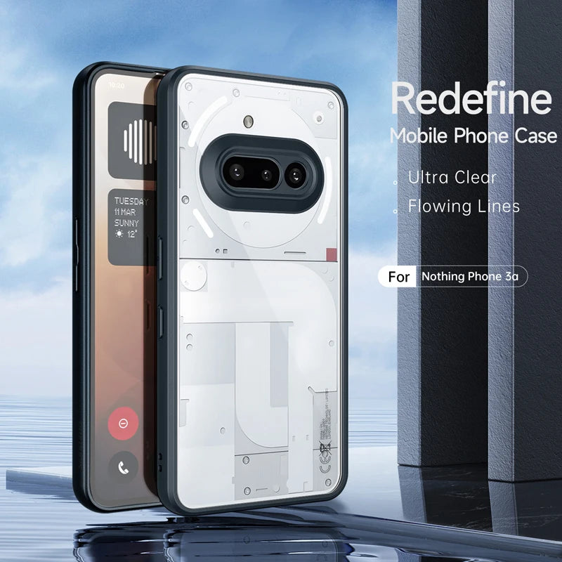 Anti-Fingerprint Transparent PC + TPU Case for Nothing Phone 3a