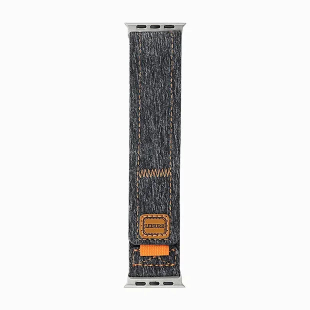 Vintage-Style Nylon Canvas Wrist Strap for Apple Watch