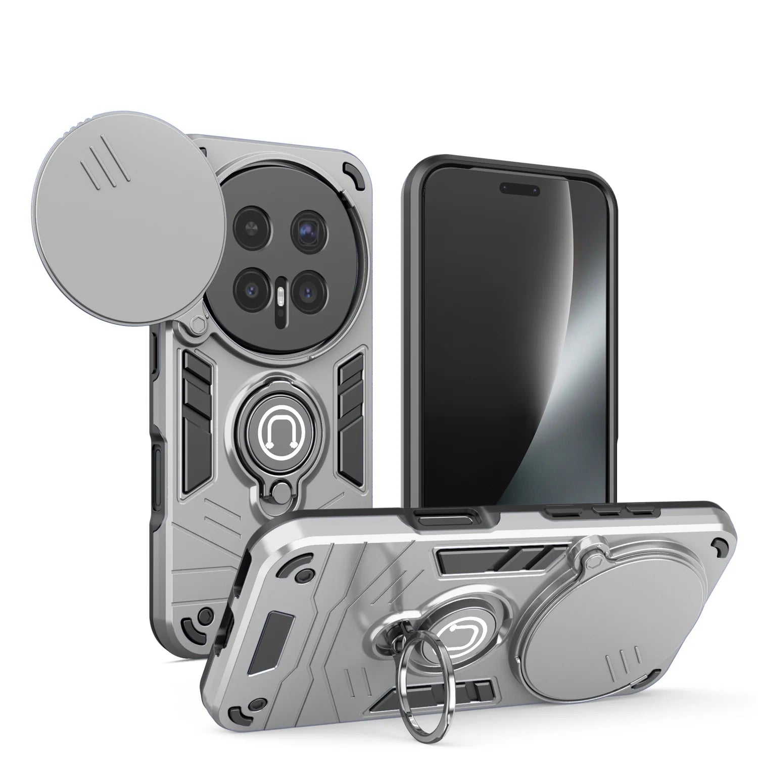 360° Rotating Metal Ring Holder Case with Kickstand for Honor Magic8 Series