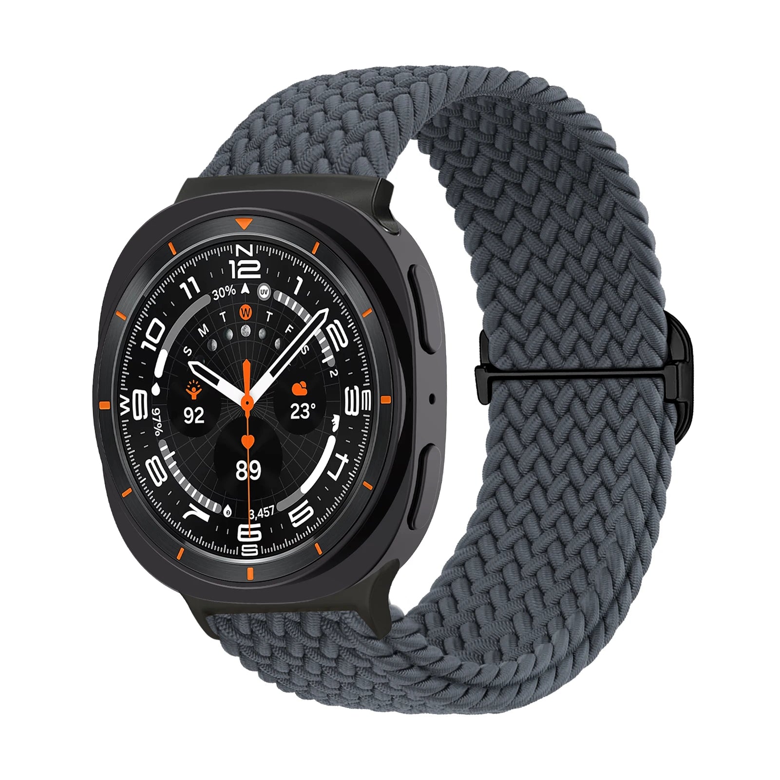 Adjustable Braided Nylon Bracelet for Samsung Galaxy Watch 8 / Galaxy Watch 8 Classic