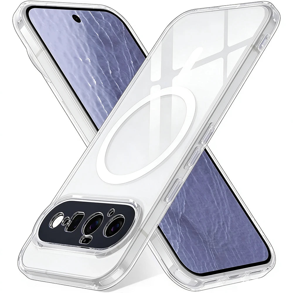 Clear Hybrid Magnetic Case with Military-Grade Corner Protection for Google Pixel 11 Series