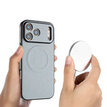 Litchi-Textured MagSafe Case with Raised Camera Protection for iPhone 17 Series