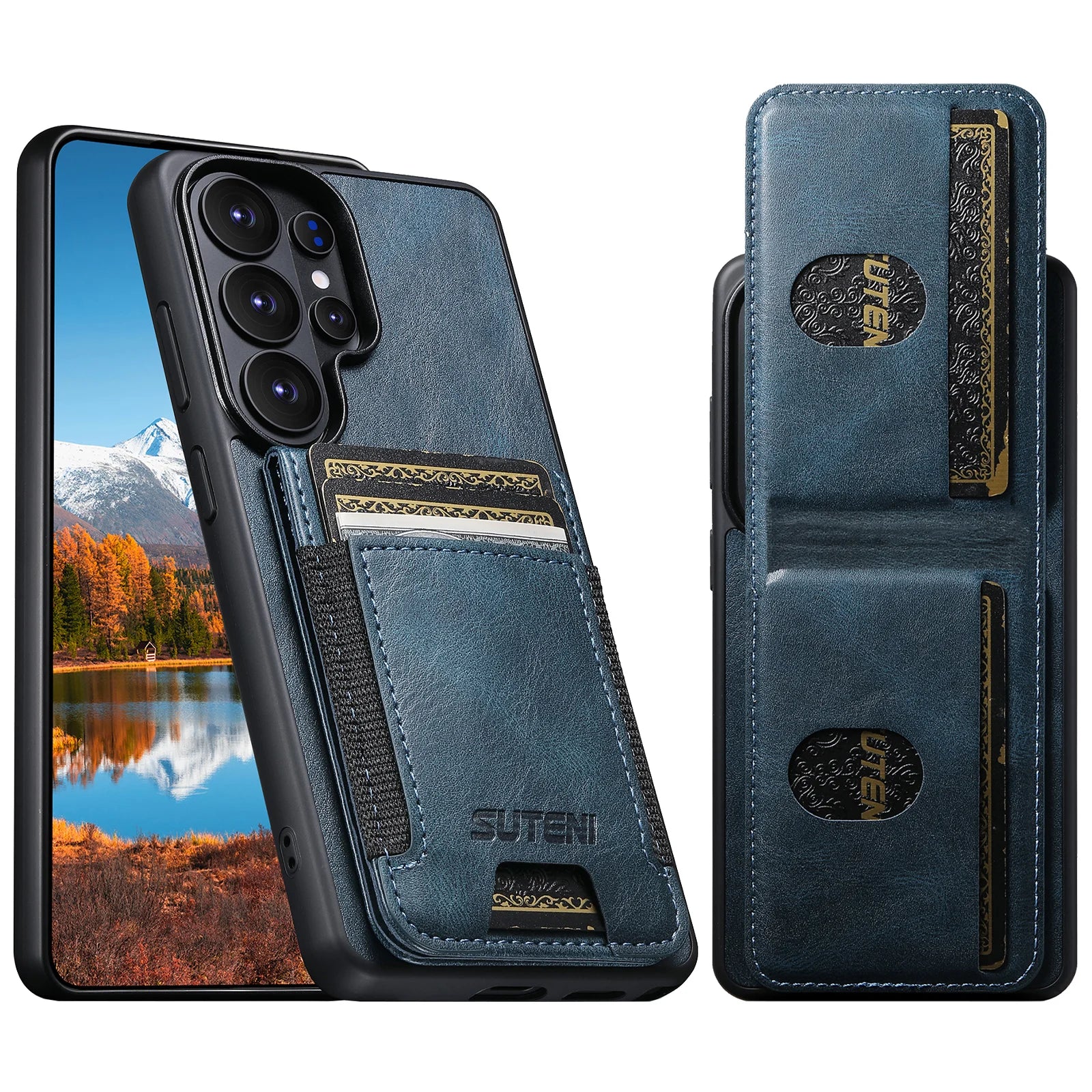 Samsung Galaxy S26 Ultra Leather Wallet Case with Vertical Card Slots