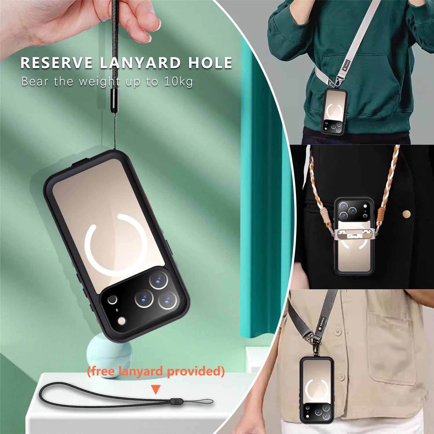 Full-Sealed Diving IP68 Waterproof MagSafe Case for iPhone 17 Series