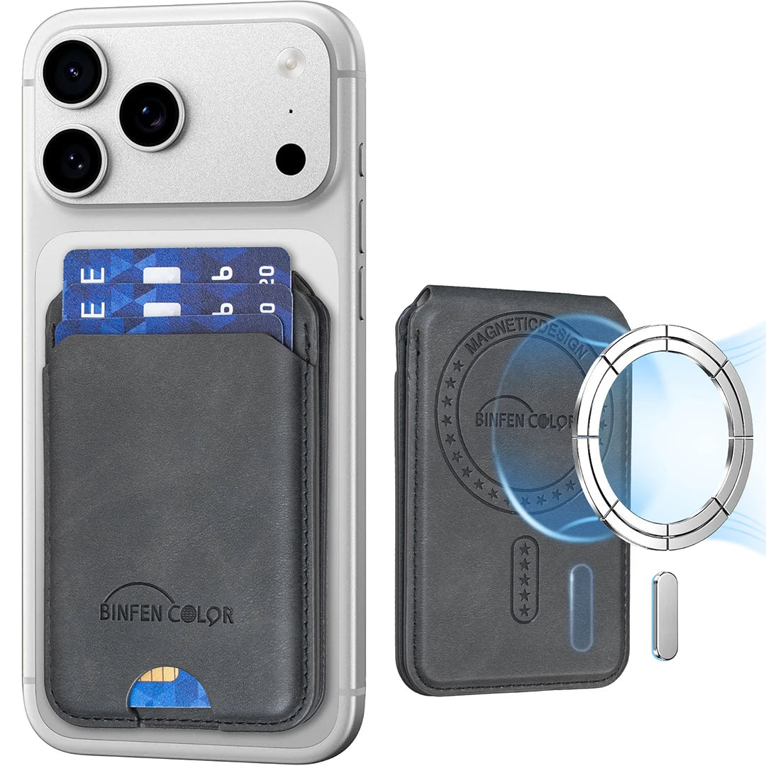 Magnetic Leather Stand Card Holder for iPhone