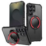Military Grade Shockproof Armor Magnetic Case with 360° Ring Stand for Samsung Galaxy S25 Series