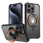 Military Grade Shockproof Armor MagSafe Case with 360° Ring Stand for iPhone 16 Series
