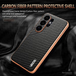 Carbon Fiber Pattern Skin-Feel Phone Case for Samsung Galaxy S25 Series