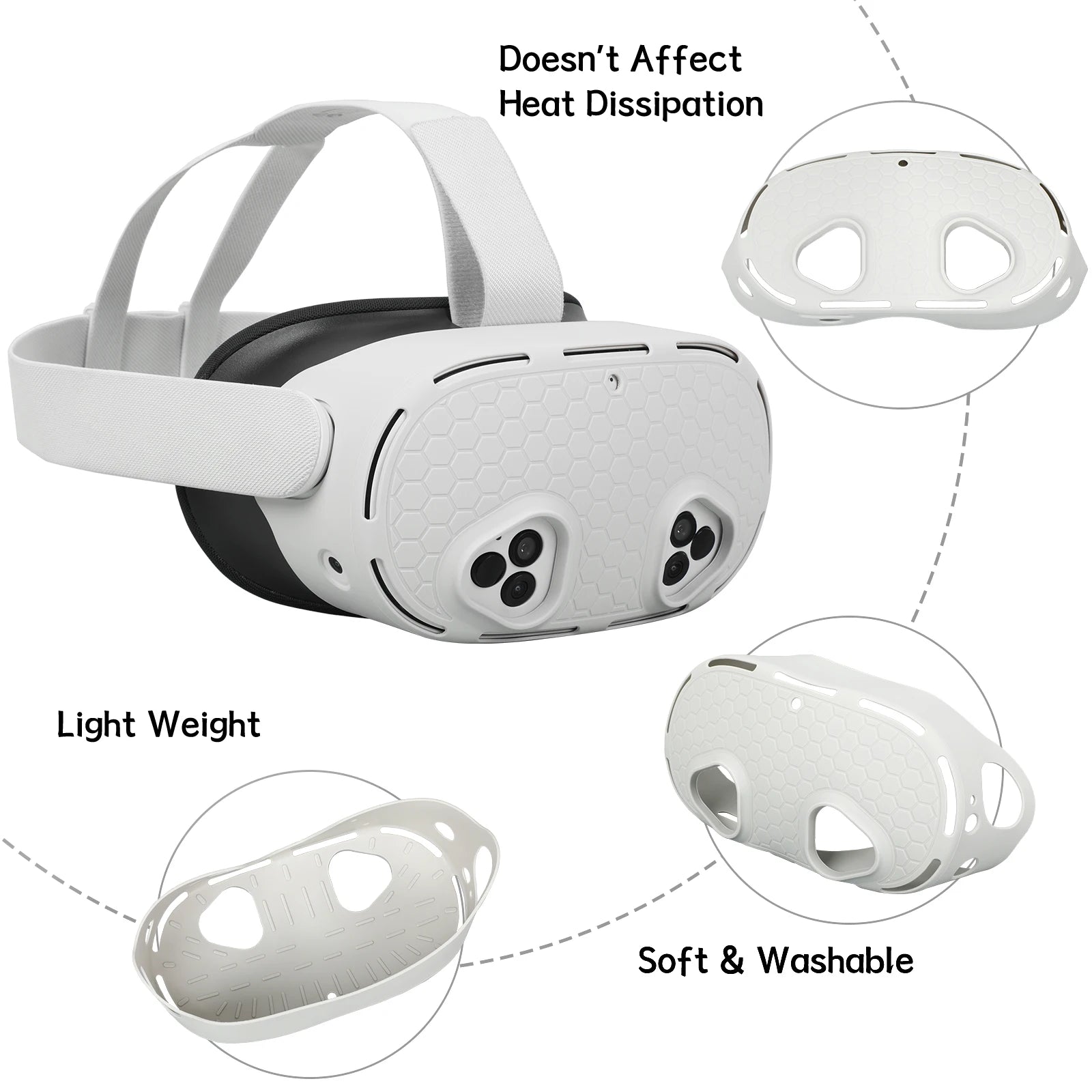 Meta Quest 3S Silicone VR Headset Case
