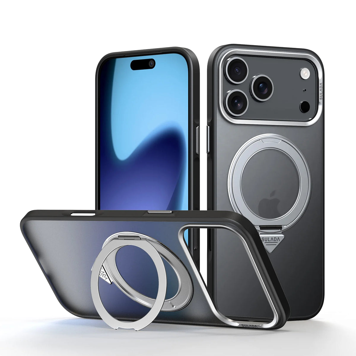 Shockproof Slim-Fit MagSafe Case with 360° Rotating Kickstand for iPhone 18 Series