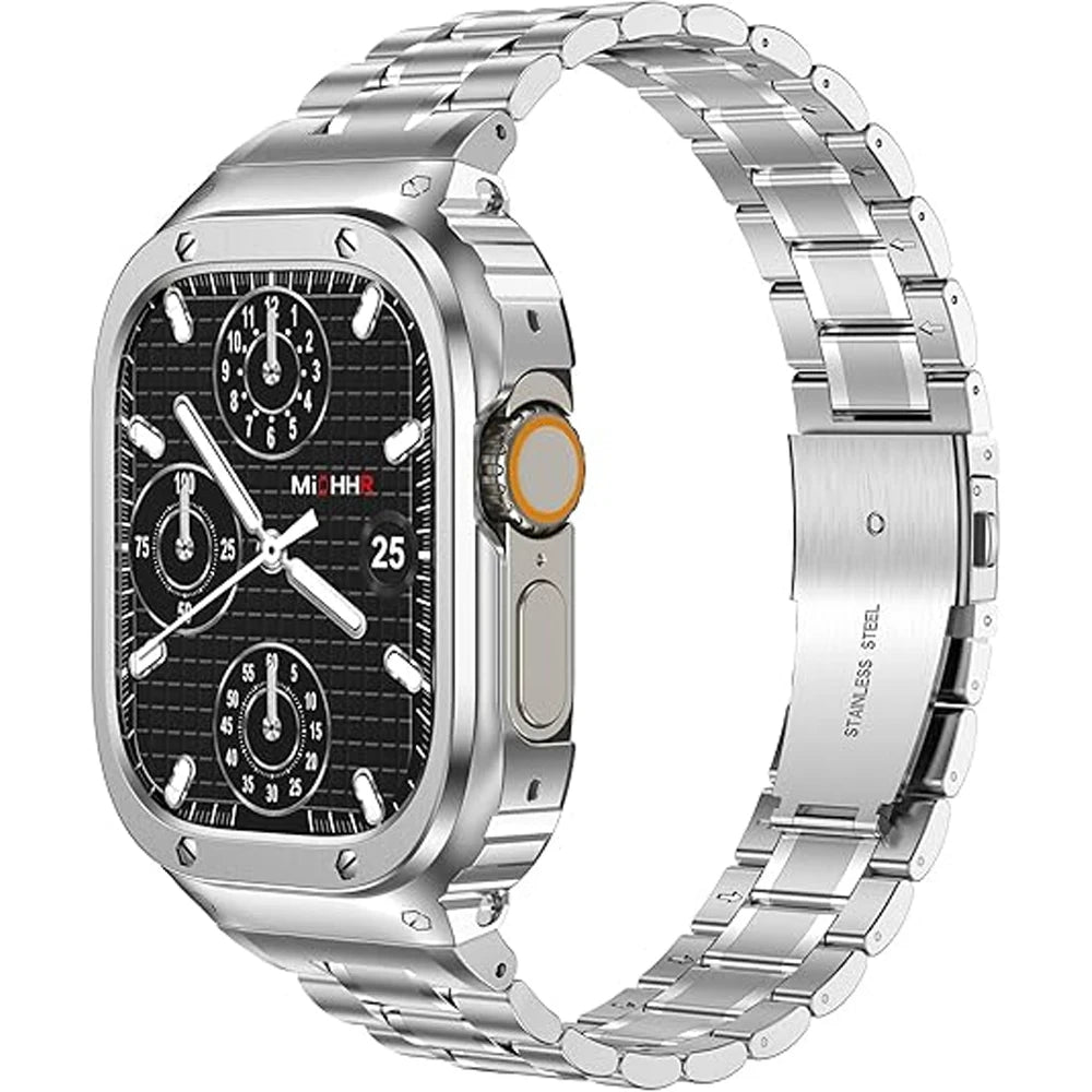 Apple Watch Series 10 Stainless Steel Strap and Case Set