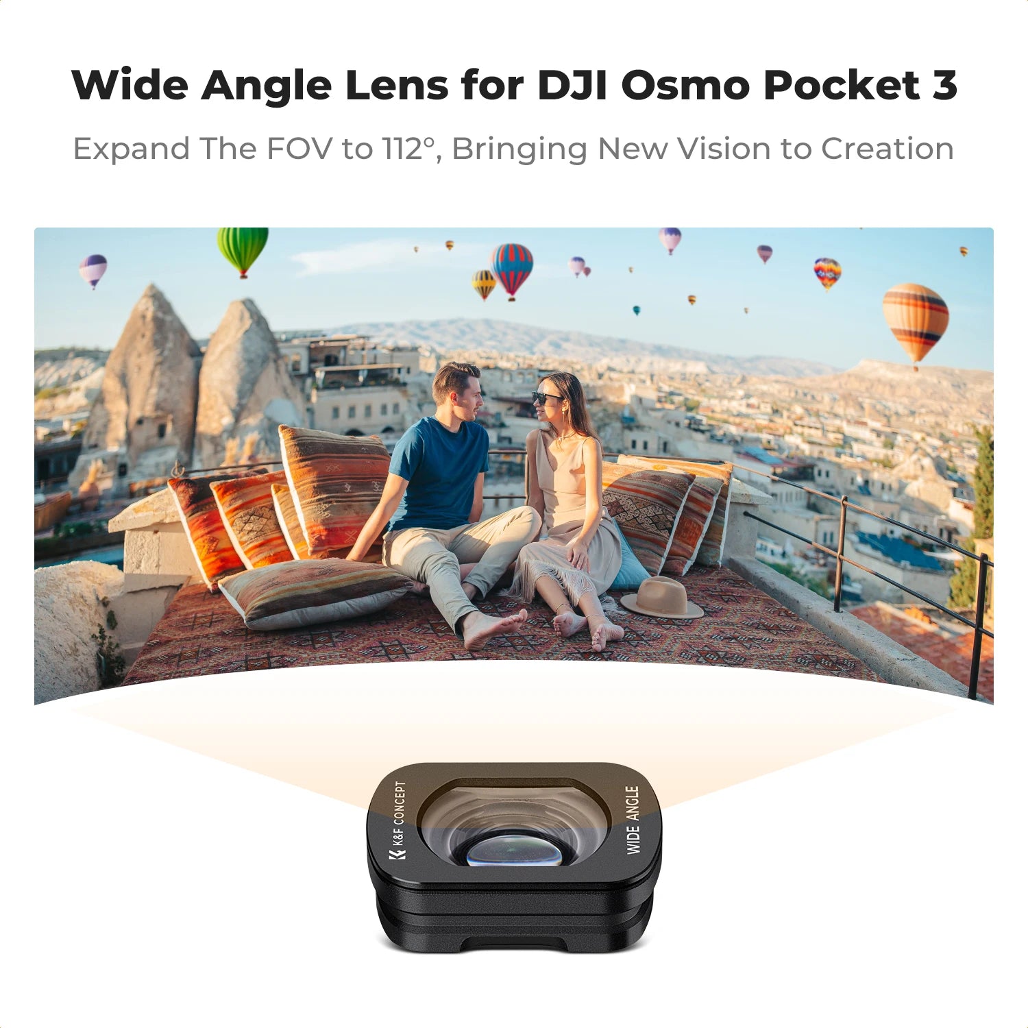 K&F Concept 2-in-1 Adjustable Sports Camera Filter Set for DJI Osmo Pocket 3