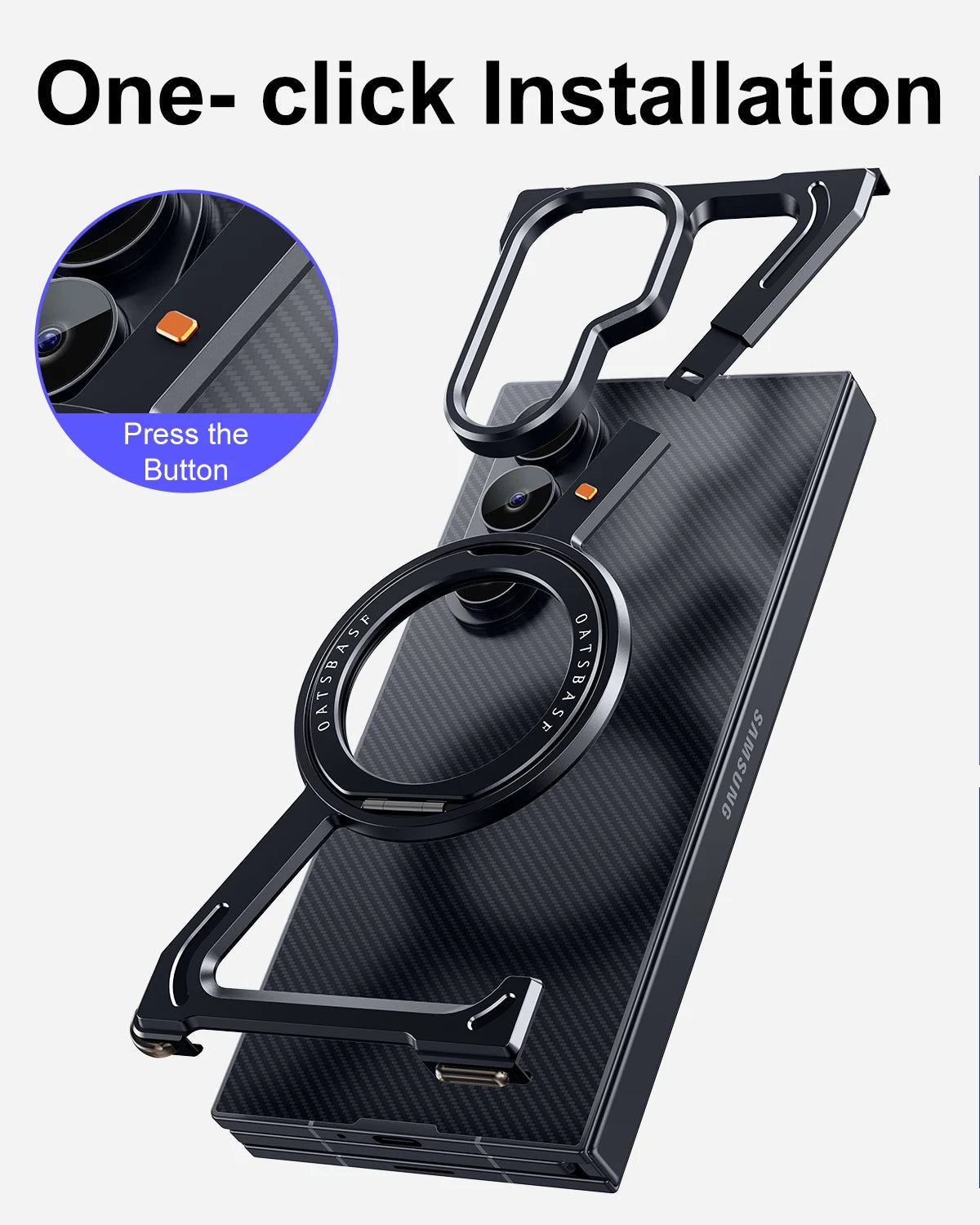 Samsung Galaxy Z TriFold Slim Metal Case with 120° Flip Kickstand