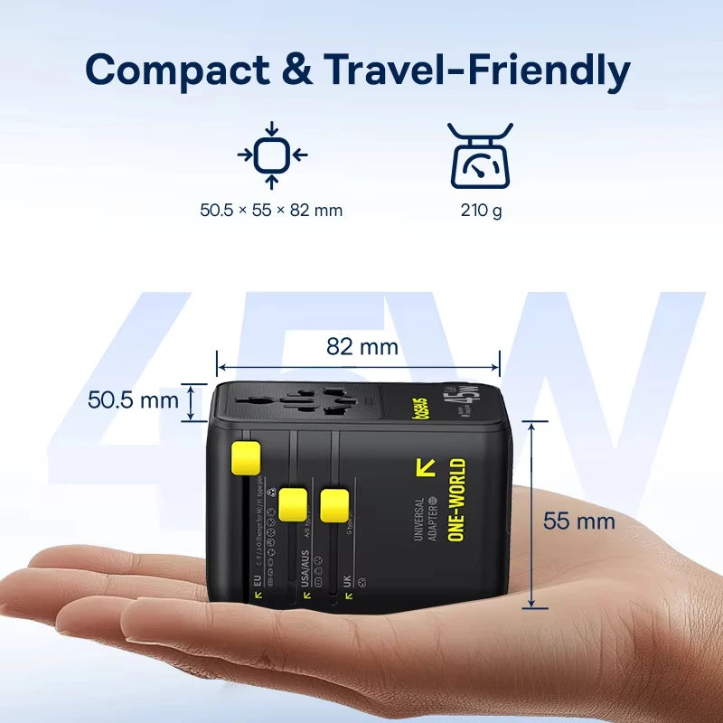 Baseus 45W GaN 6-in-1 Travel Charger