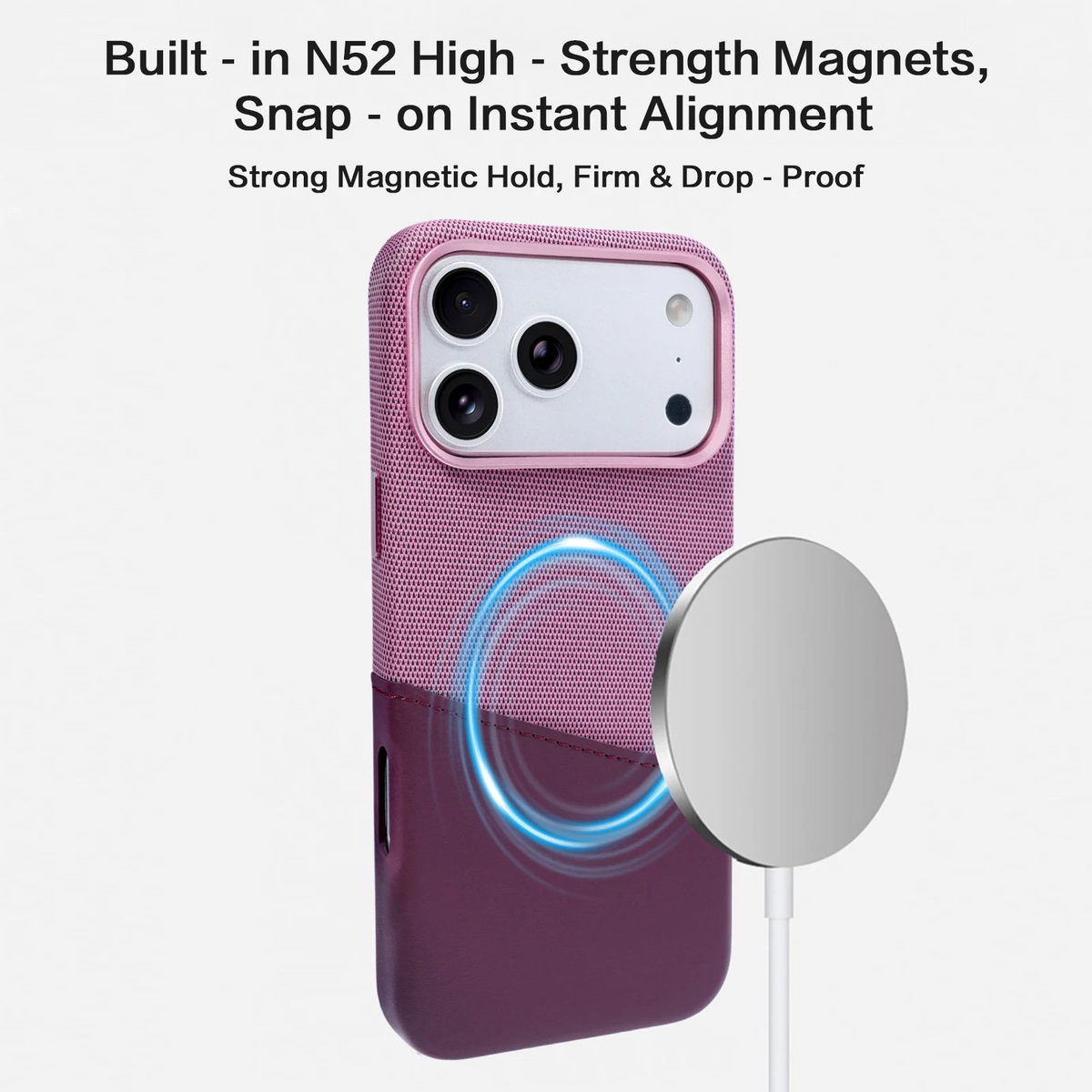 Slim Leather Card Holder Case with Raised Camera Lens Cover for iPhone 18 Series