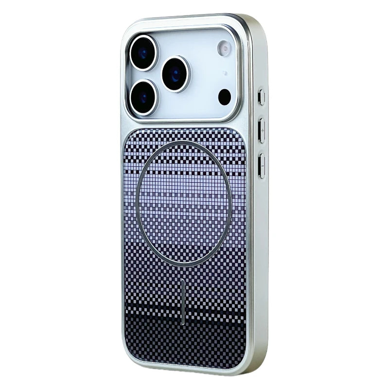 Frosted Carbon Fiber Texture Armor Case with MagSafe for iPhone 17 Series