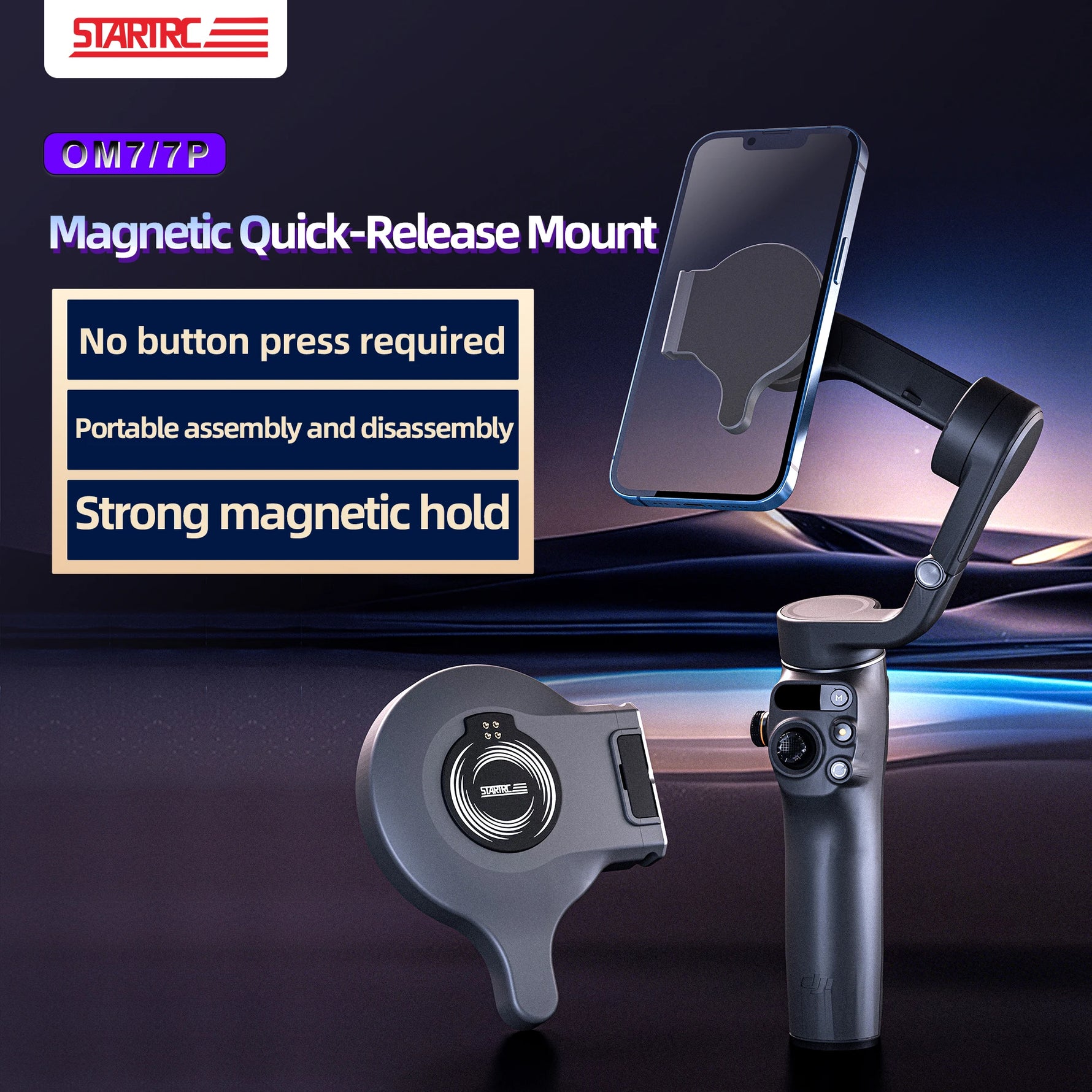 Magnetic Phone Ring Holder for DJI Osmo Mobile 7 & 7P