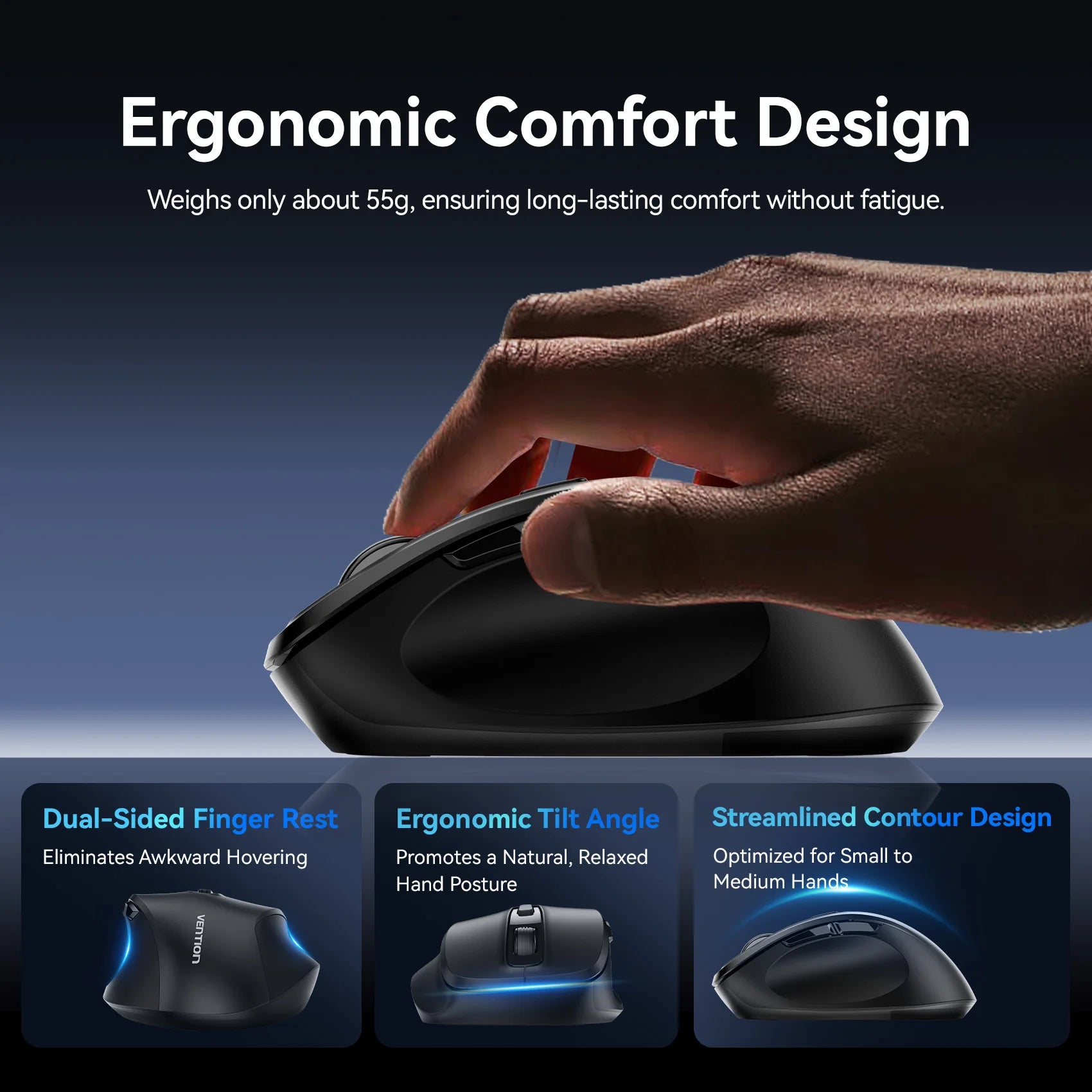 Vention High-Precision Ergonomic Mouse