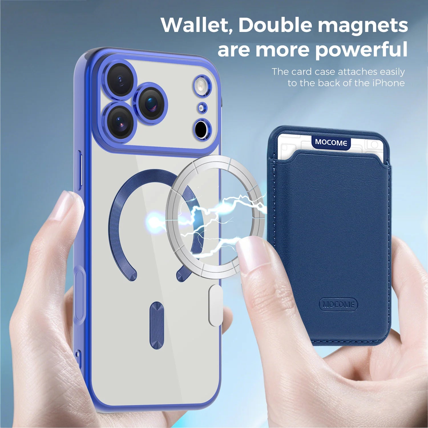 iPhone 17 Series Soft Electroplating MagSafe Case with Magnetic Wallet