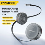 Essager Magnetic Charger with Retractable USB-C Cable
