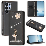 Diamond Pattern Leather Flip Wallet Case with Card Slots for Samsung Galaxy S26 Series